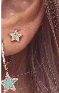 Earrings star N01738