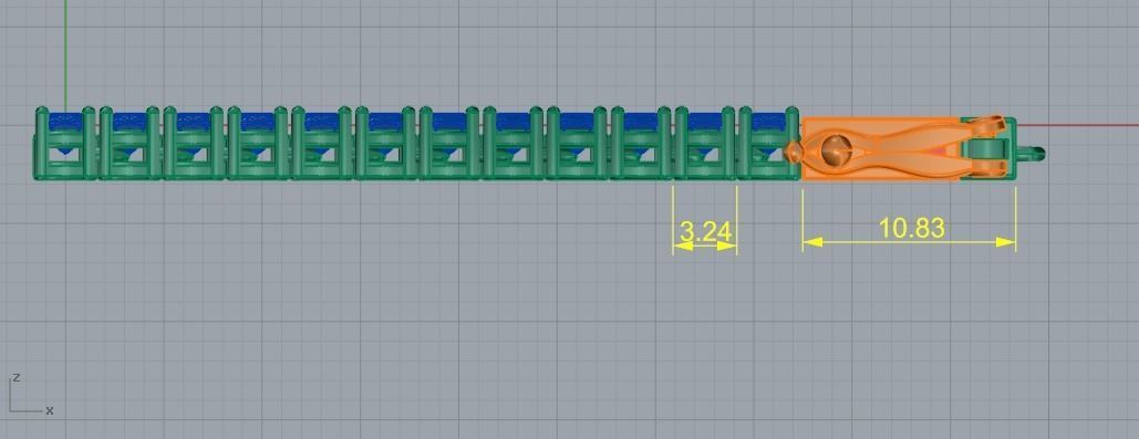 Bracelet N01734 3D print model_6