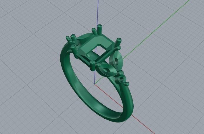 Ring N01728 3D print model_2