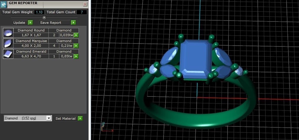 Ring N01728 3D print model_8