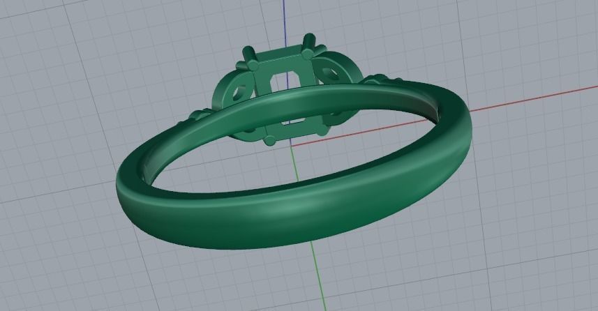 Ring N01728 3D print model_4