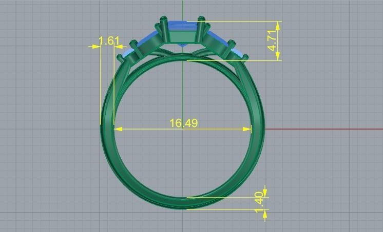 Ring N01728 3D print model_5