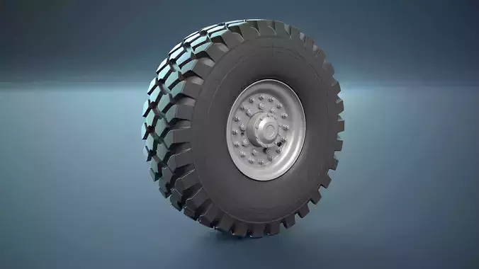 HEMTT Oshkosh Wheels High-Poly