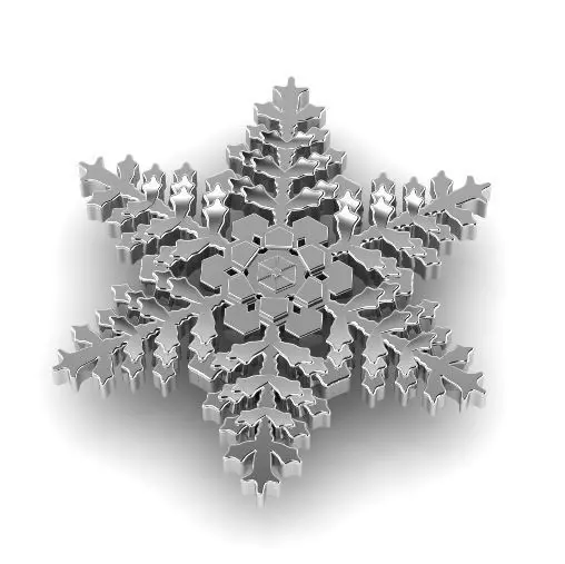 Pendant Snowflake N012084 3D print model_0