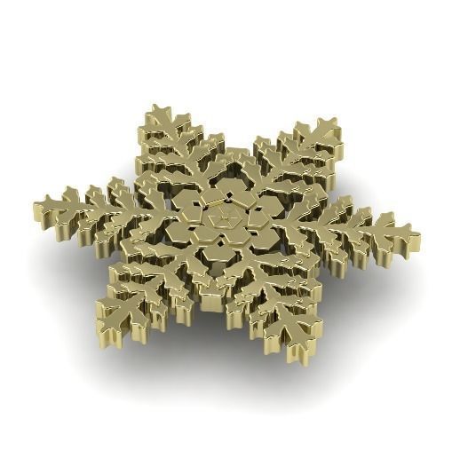 Pendant Snowflake N012084 3D print model_1