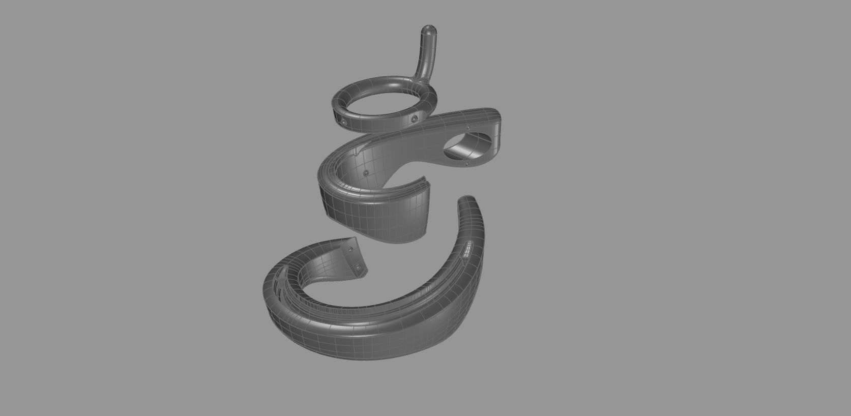 Pear Shape Gold Pendant 3D print model_5