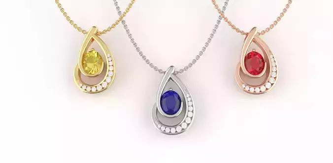 Pear Shape Gold Pendant