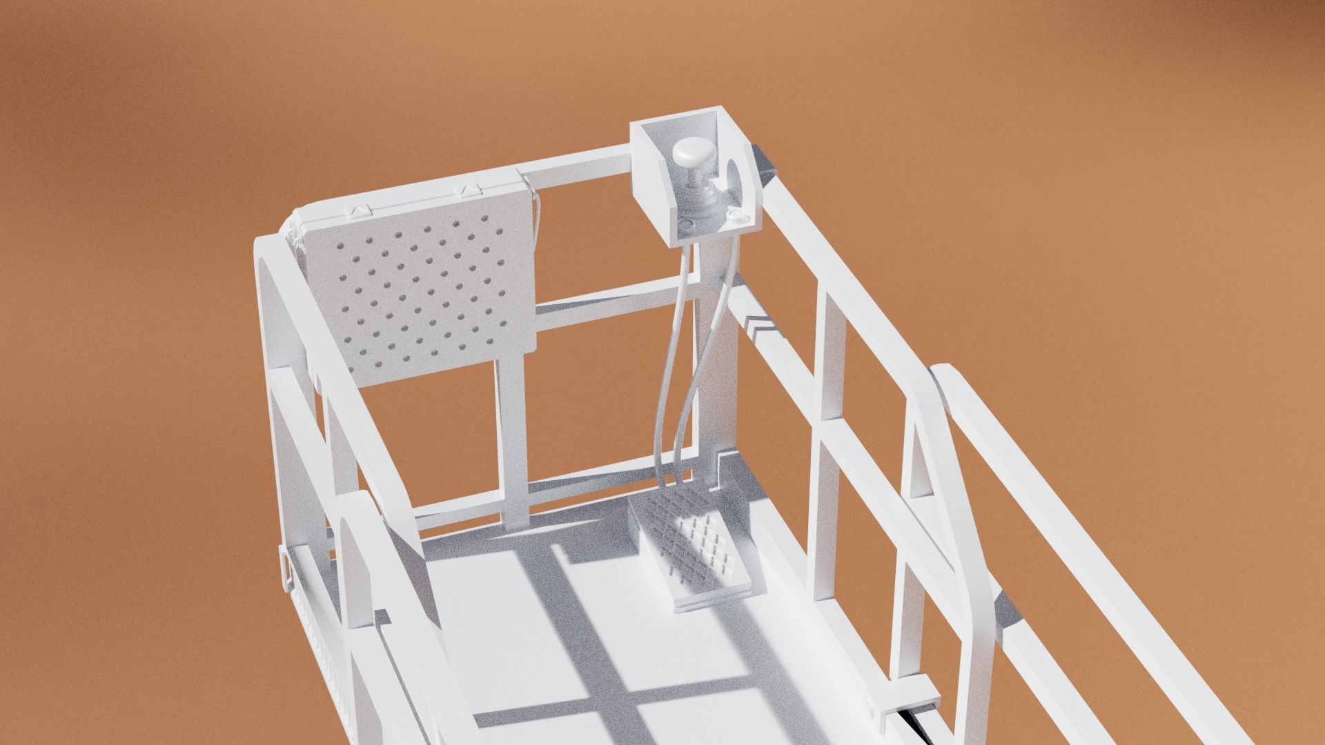 Hydraulic Scissor Lift with Track Crawler Hero Scale 3D print model_3