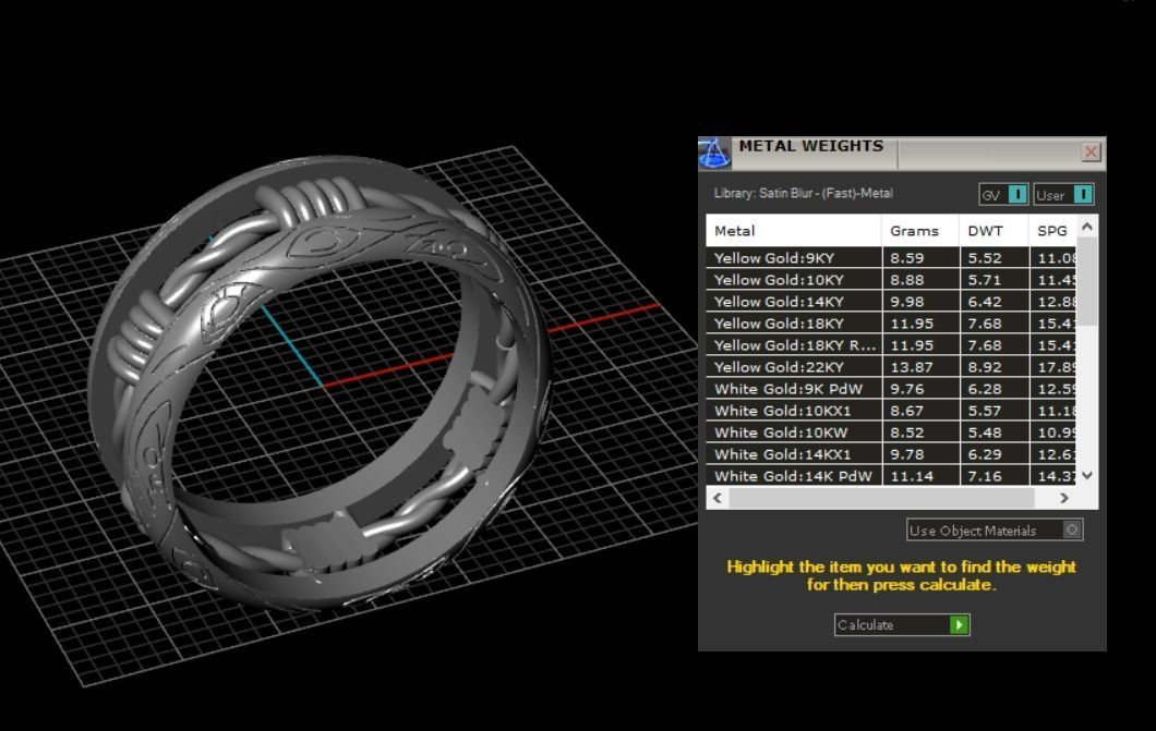 wedding ring 3D print model_5