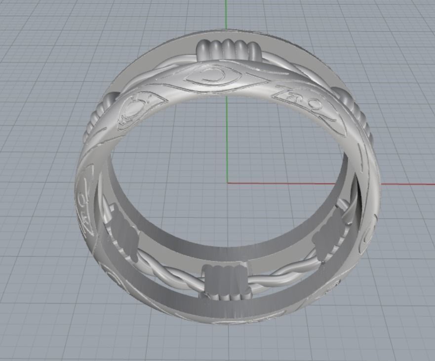 wedding ring 3D print model_10