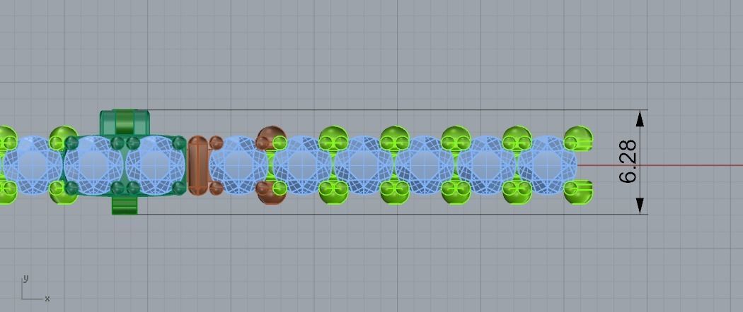 Bracelet tenis N012056 3D print model_7