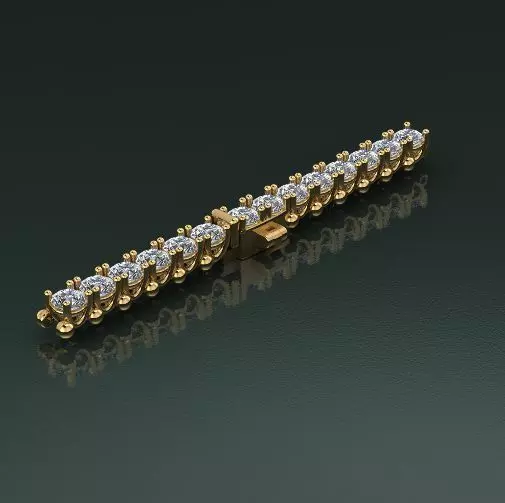 Bracelet tenis N012056 3D print model_0
