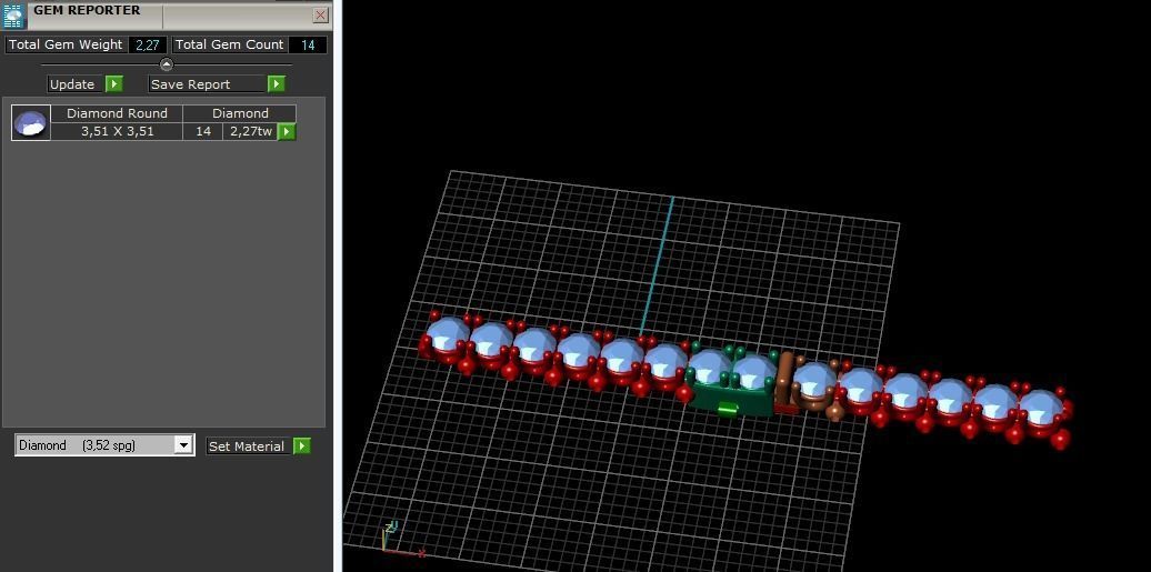 Bracelet tenis N012056 3D print model_10