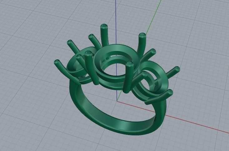 Ring N012055 3D print model_2