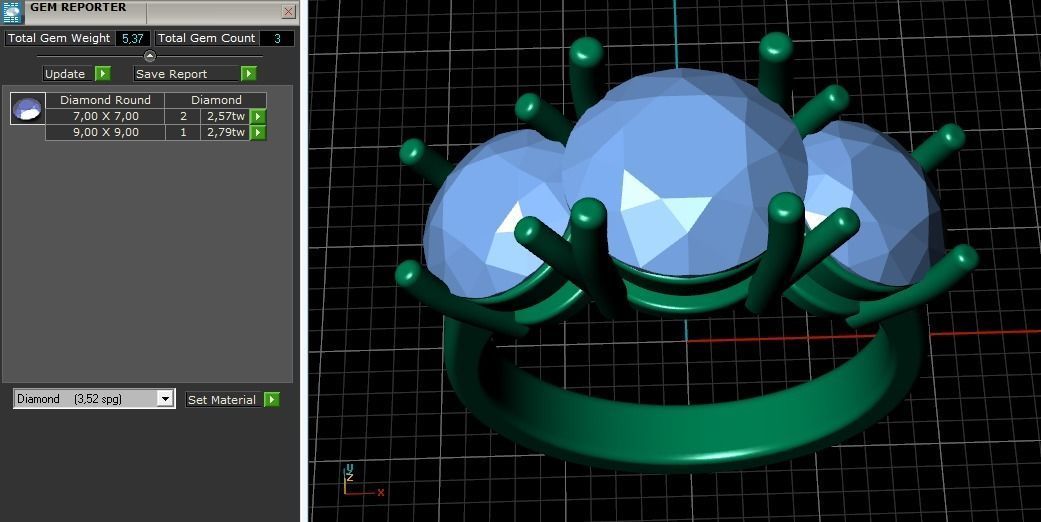 Ring N012055 3D print model_8