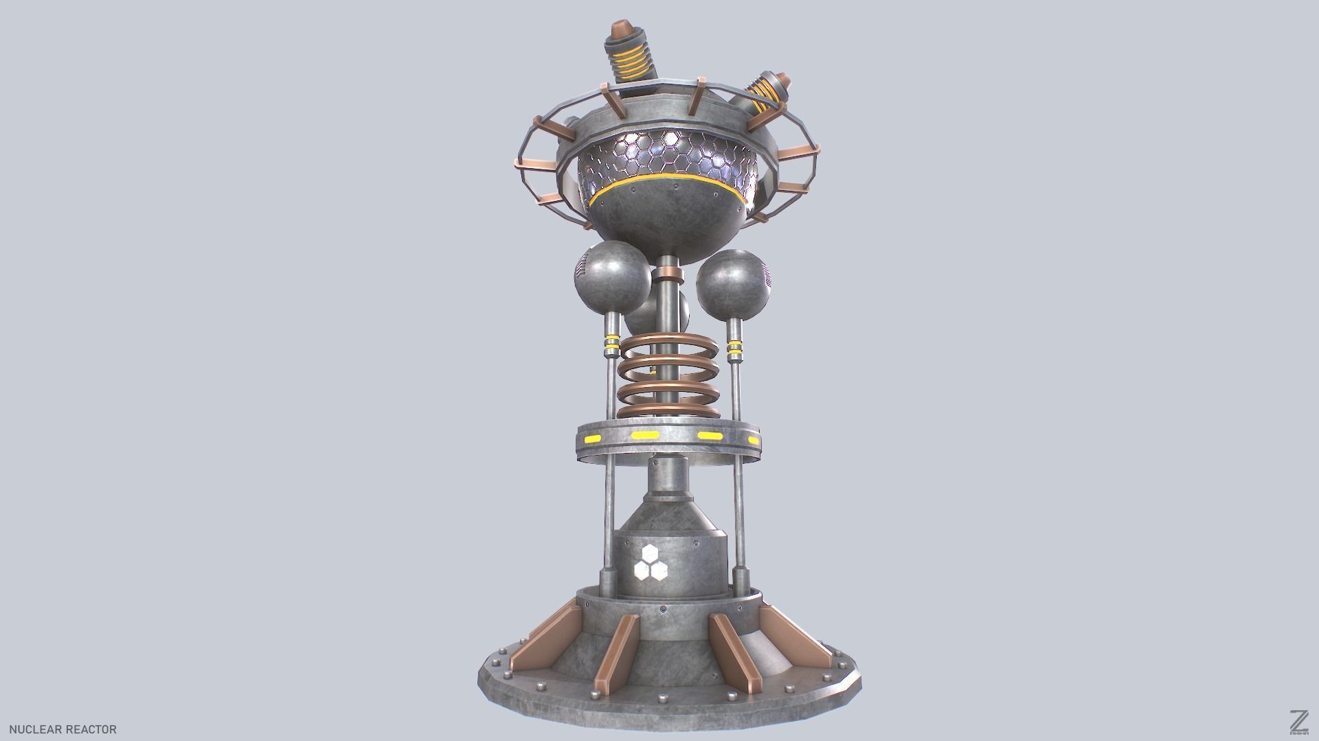 Nuclear reactor Low-poly 3D model_8