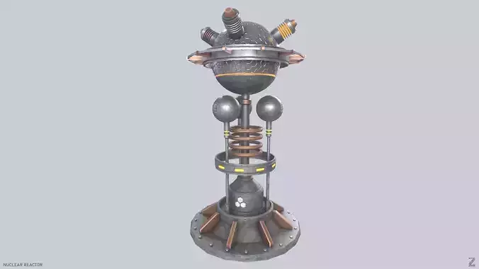 Nuclear reactor Low-poly 3D model