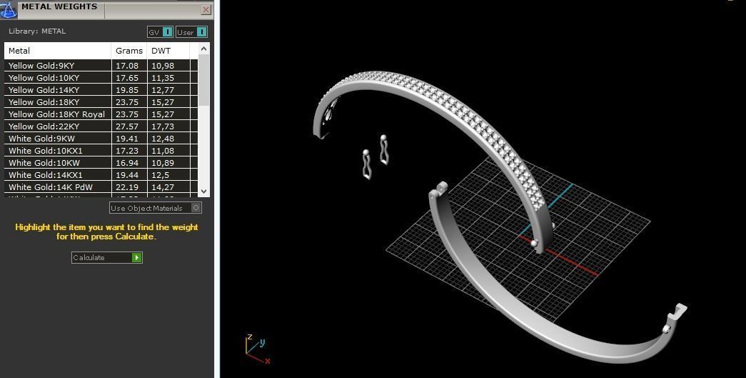 Bracelet with lock N012046 3D print model_7