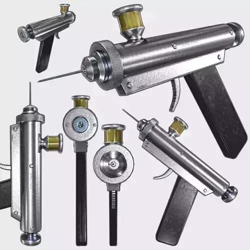 Medical Syringe Low-poly 3D model