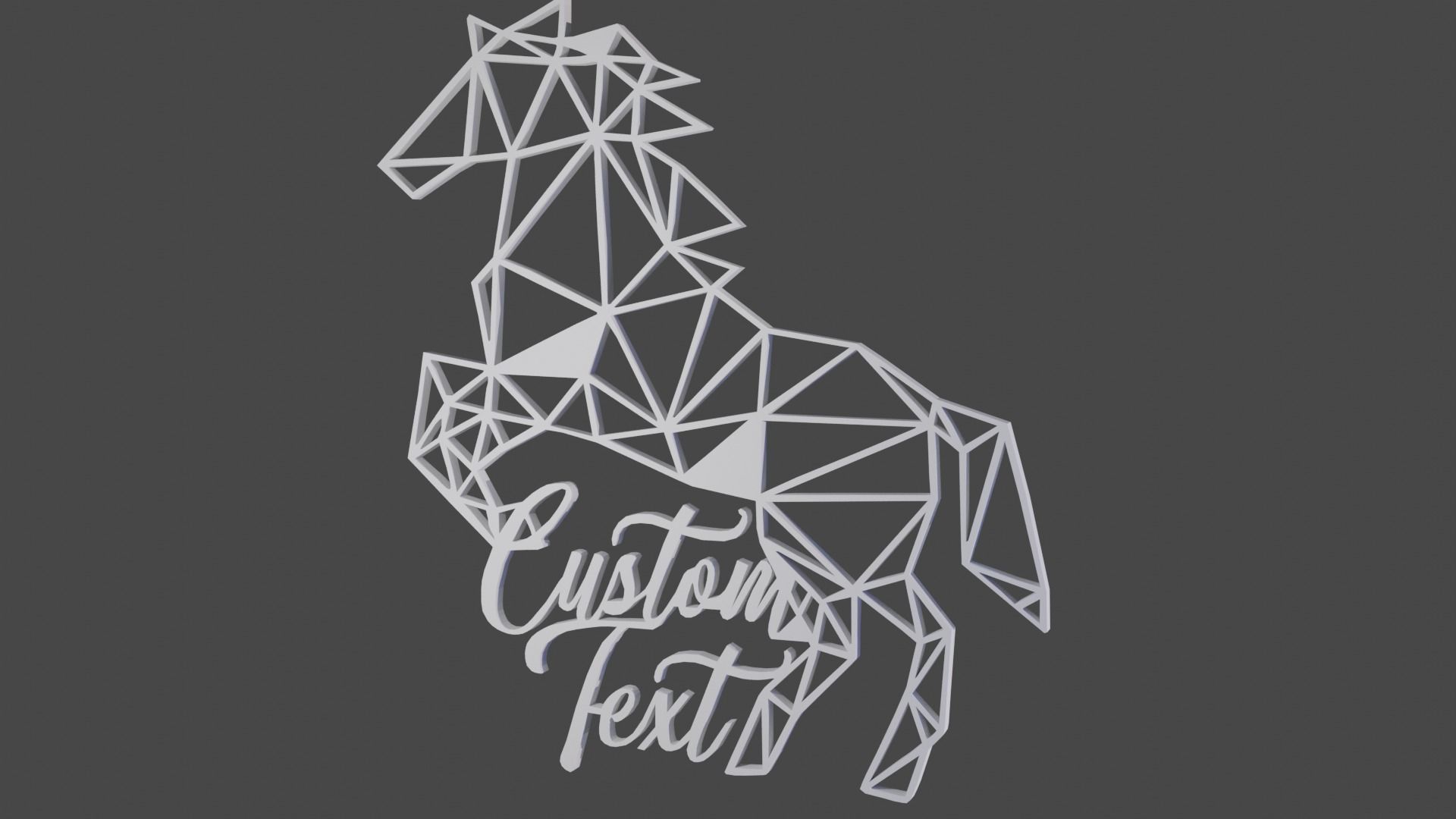 dcoart caballo pared 3D print model_8