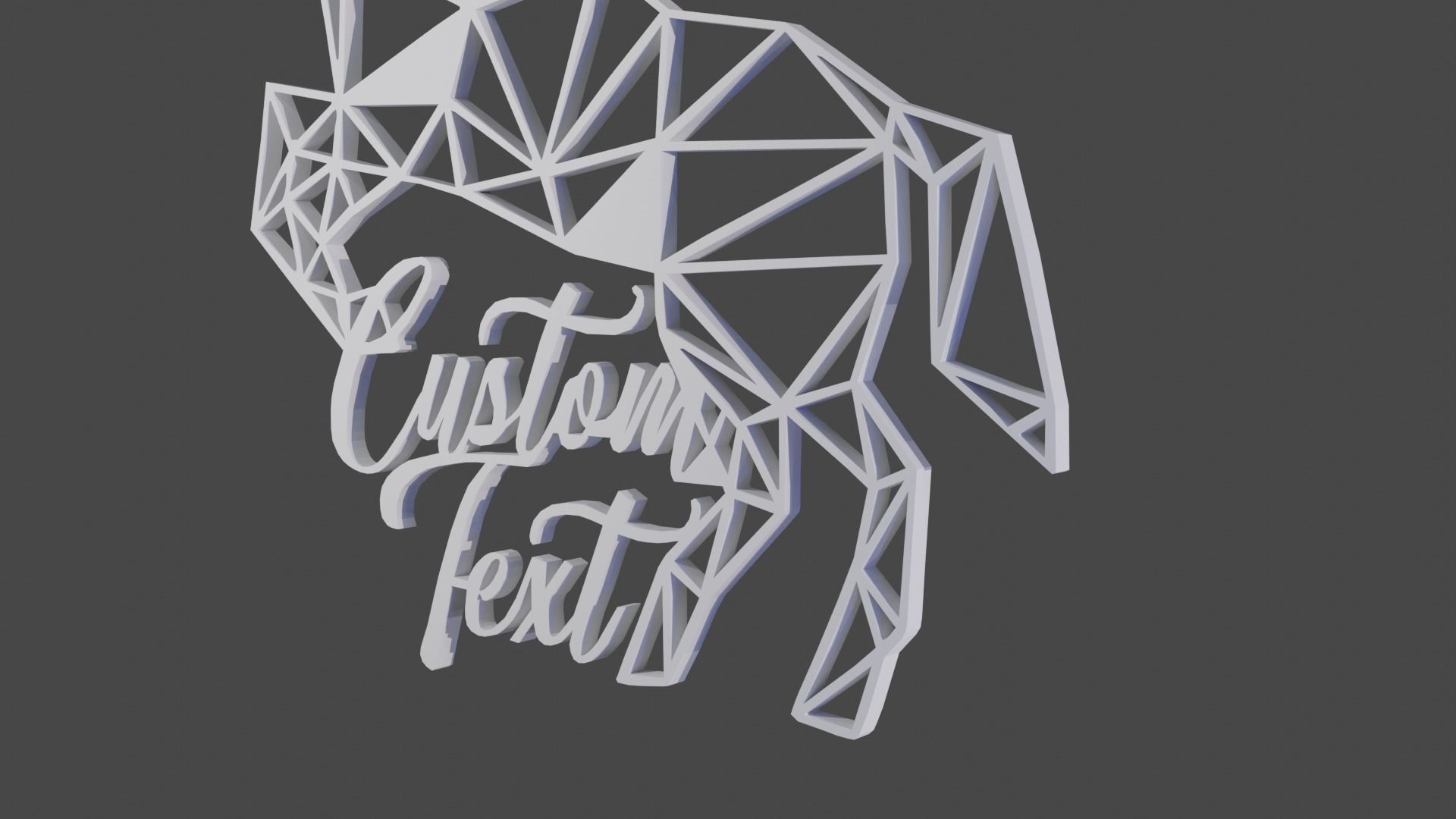 dcoart caballo pared 3D print model_3