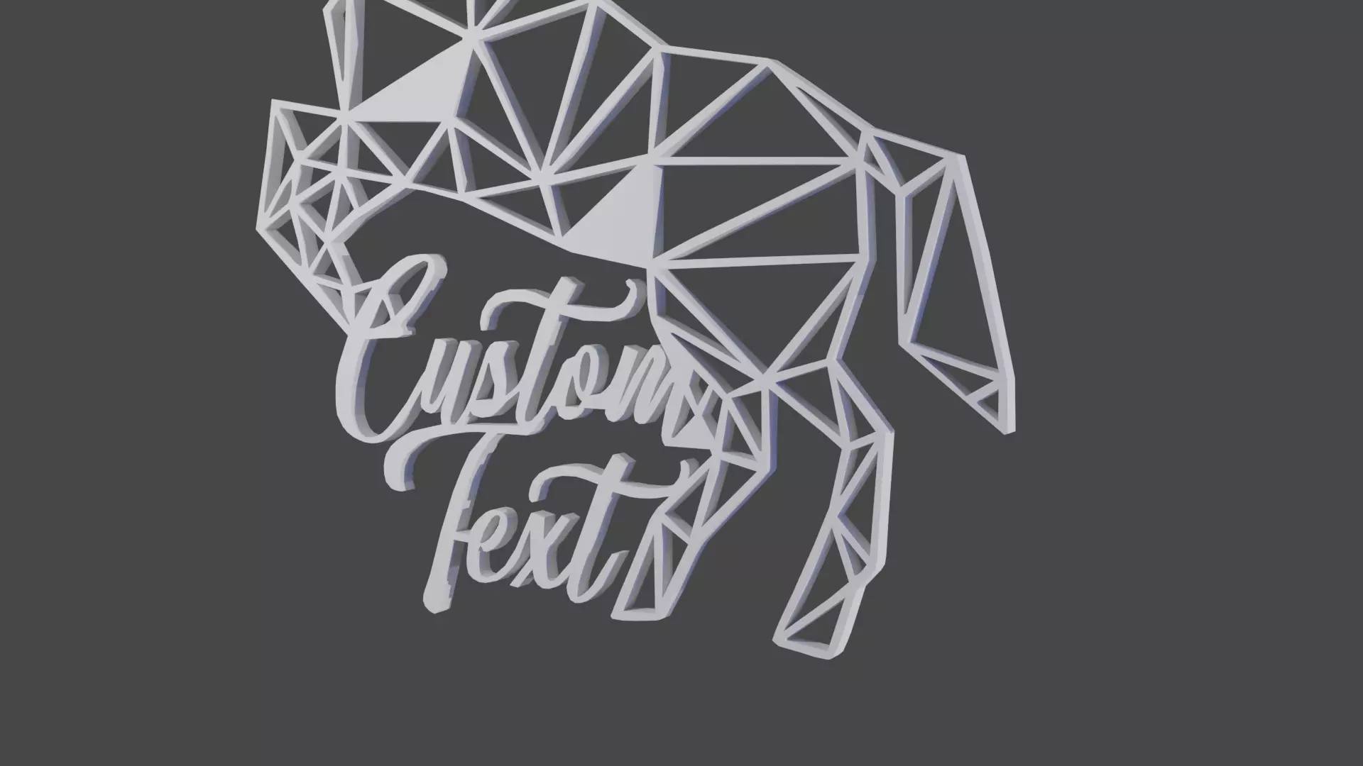 dcoart caballo pared 3D print model_0