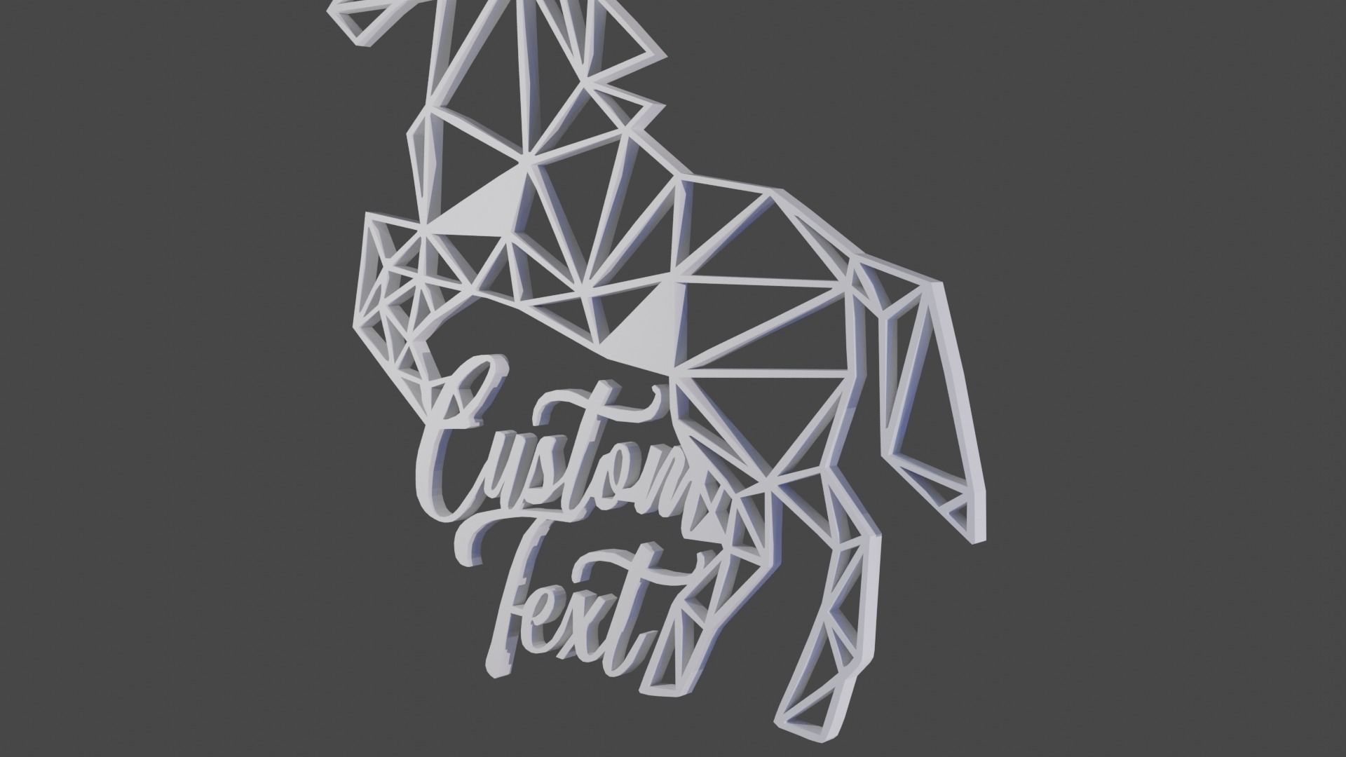 dcoart caballo pared 3D print model_1