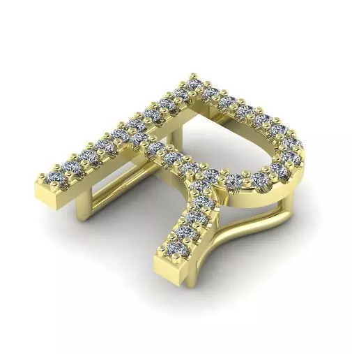 Letter R N012111 3D print model_0