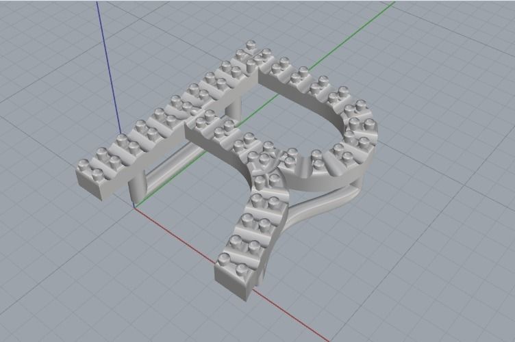 Letter R N012111 3D print model_2