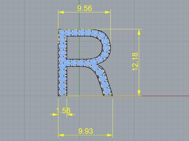 Letter R N012111 3D print model_5