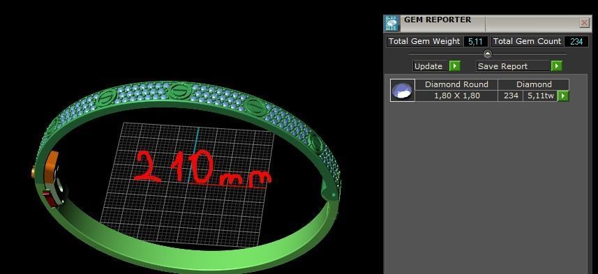 Regular bracelet Size21 N012107 3D print model_9