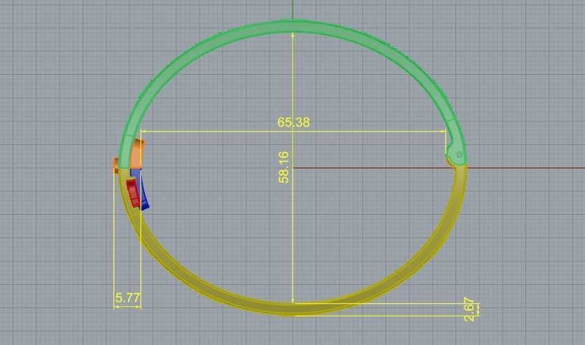 Regular bracelet Size20 N012105 3D print model_6