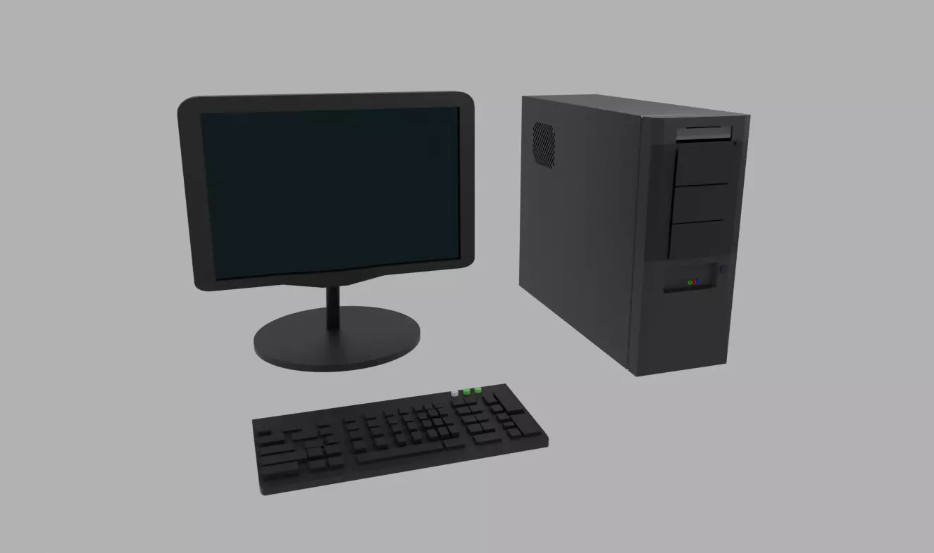 Personal computer Free 3D model_0