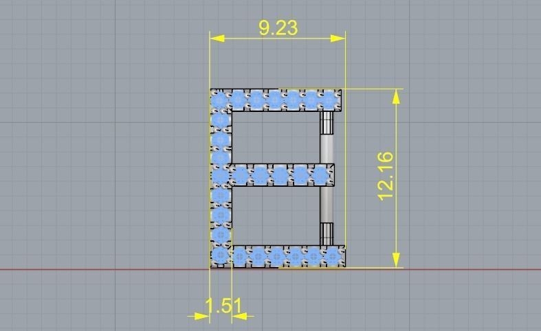 Letter E N012100 3D print model_5
