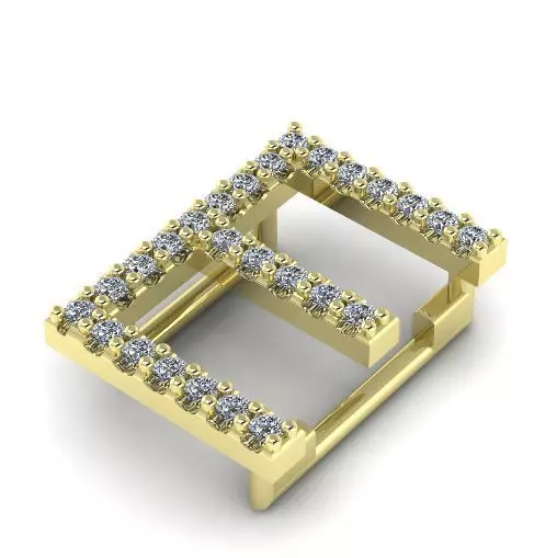 Letter E N012100 3D print model_0