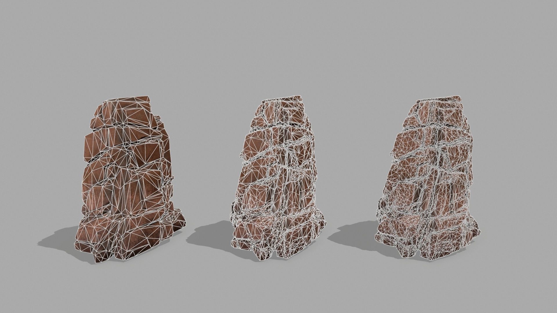 desert rock Low-poly 3D model_13