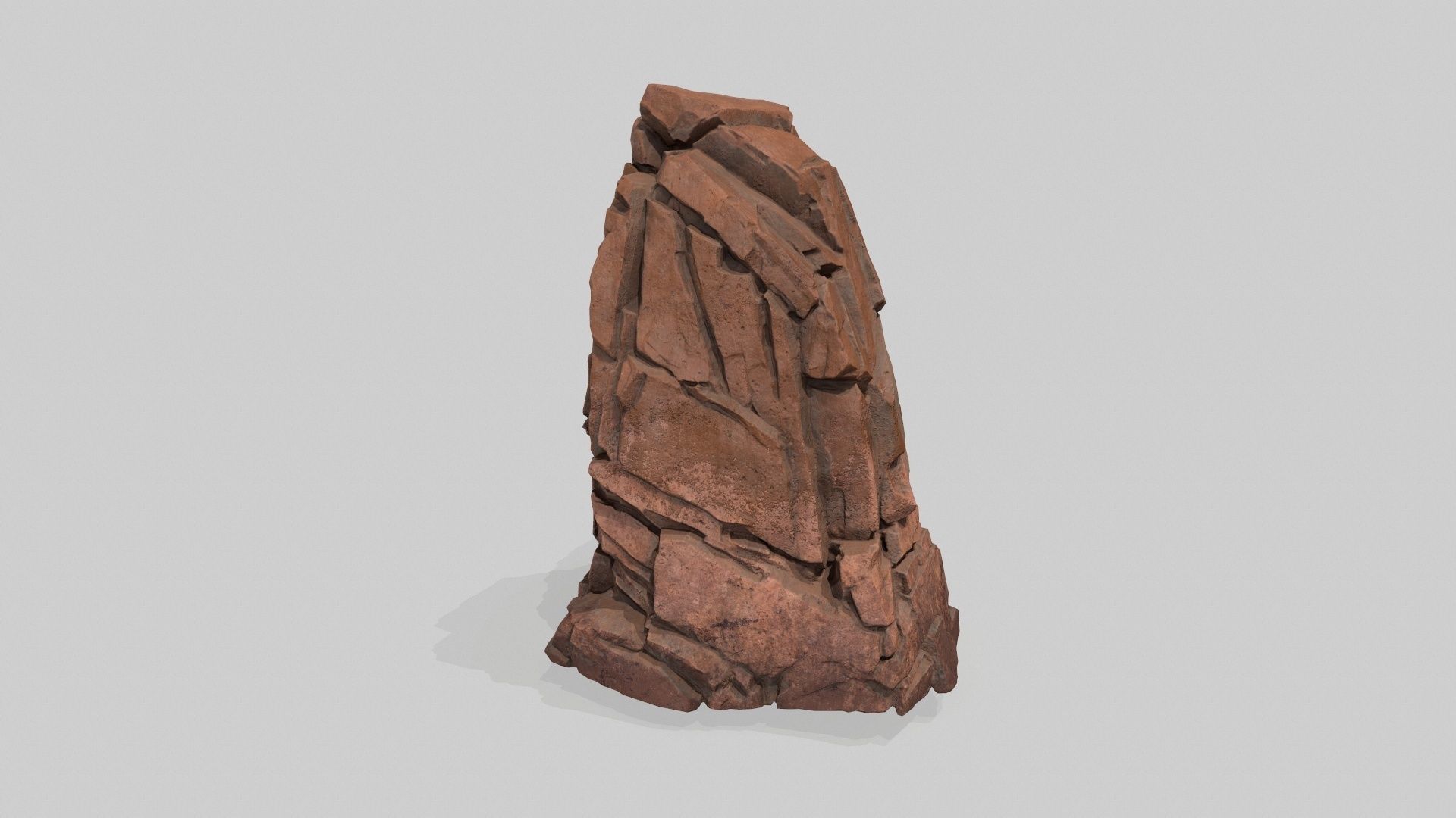 desert rock Low-poly 3D model_6