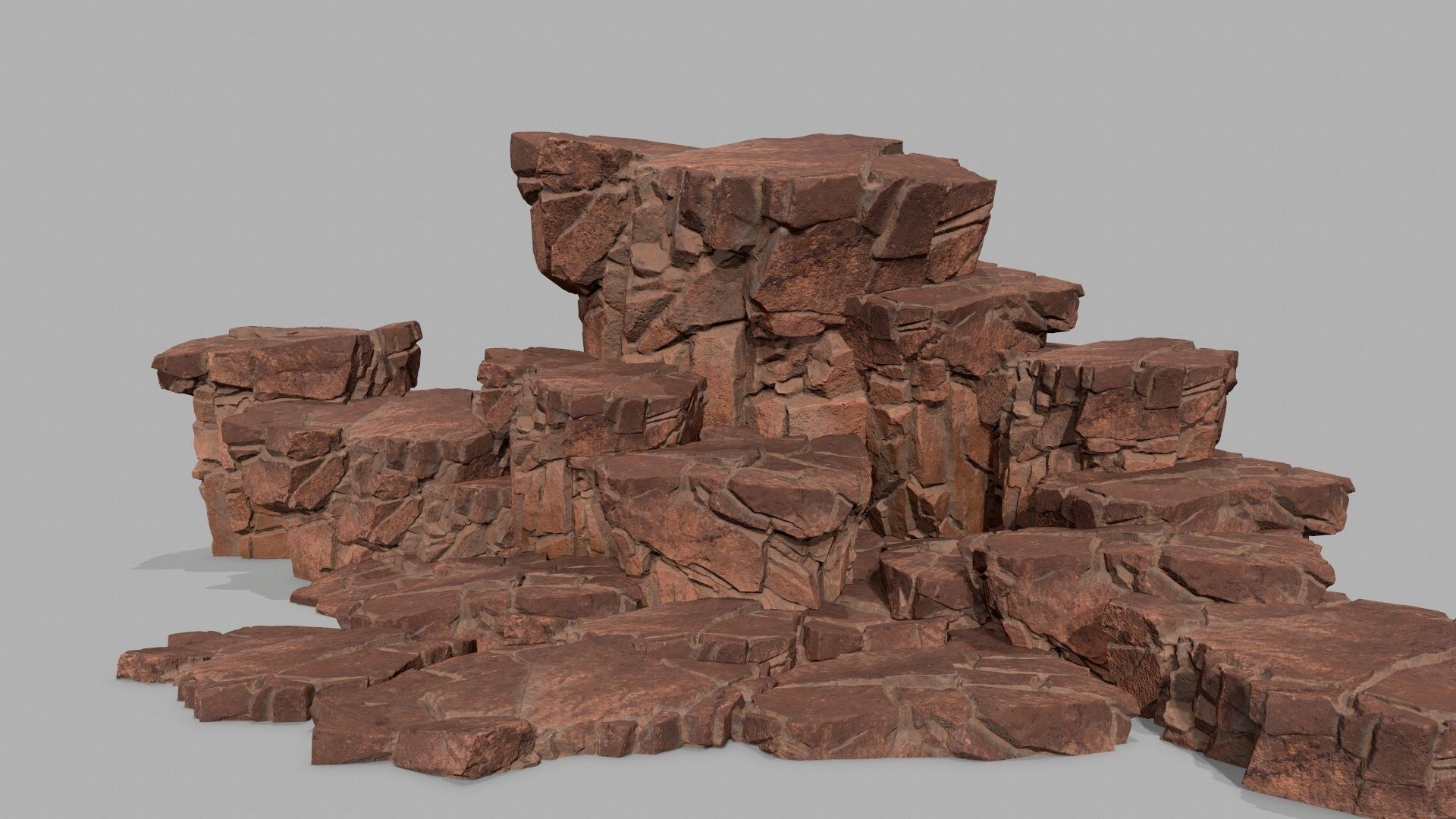 desert rock Low-poly 3D model_1