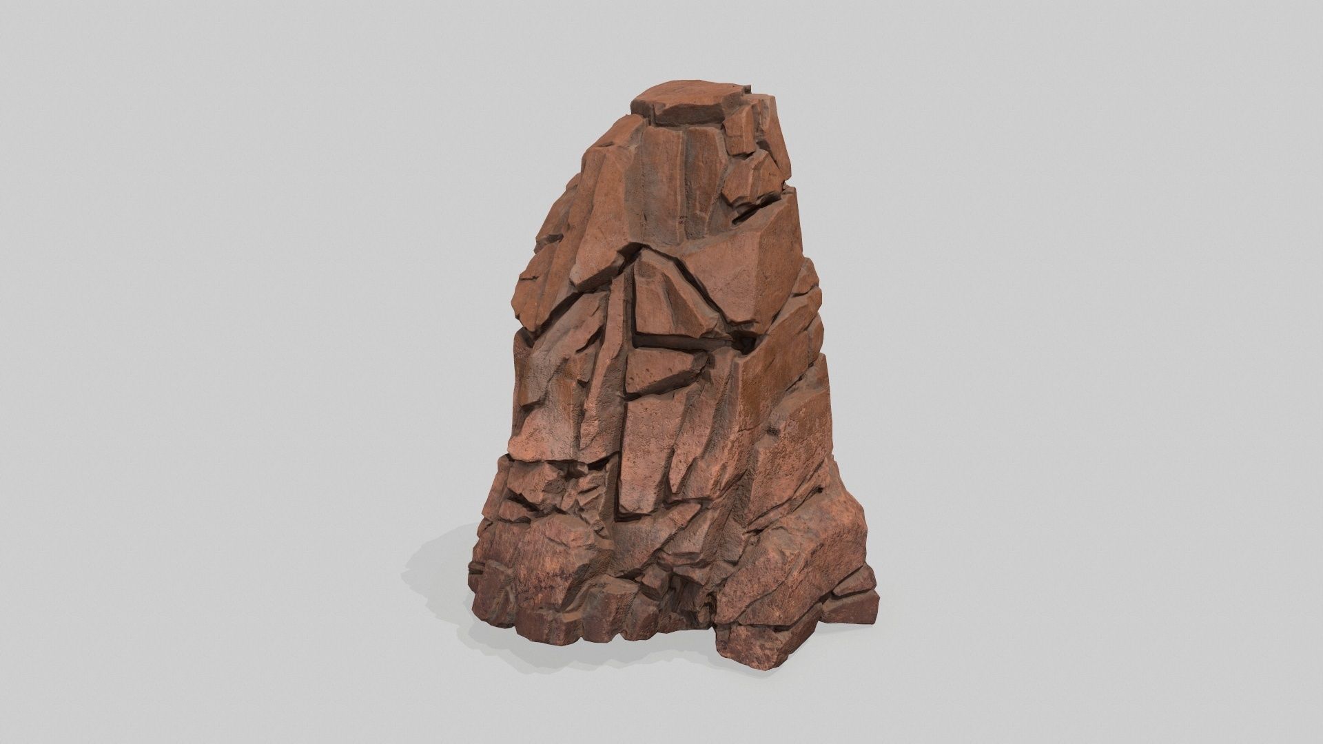 desert rock Low-poly 3D model_4