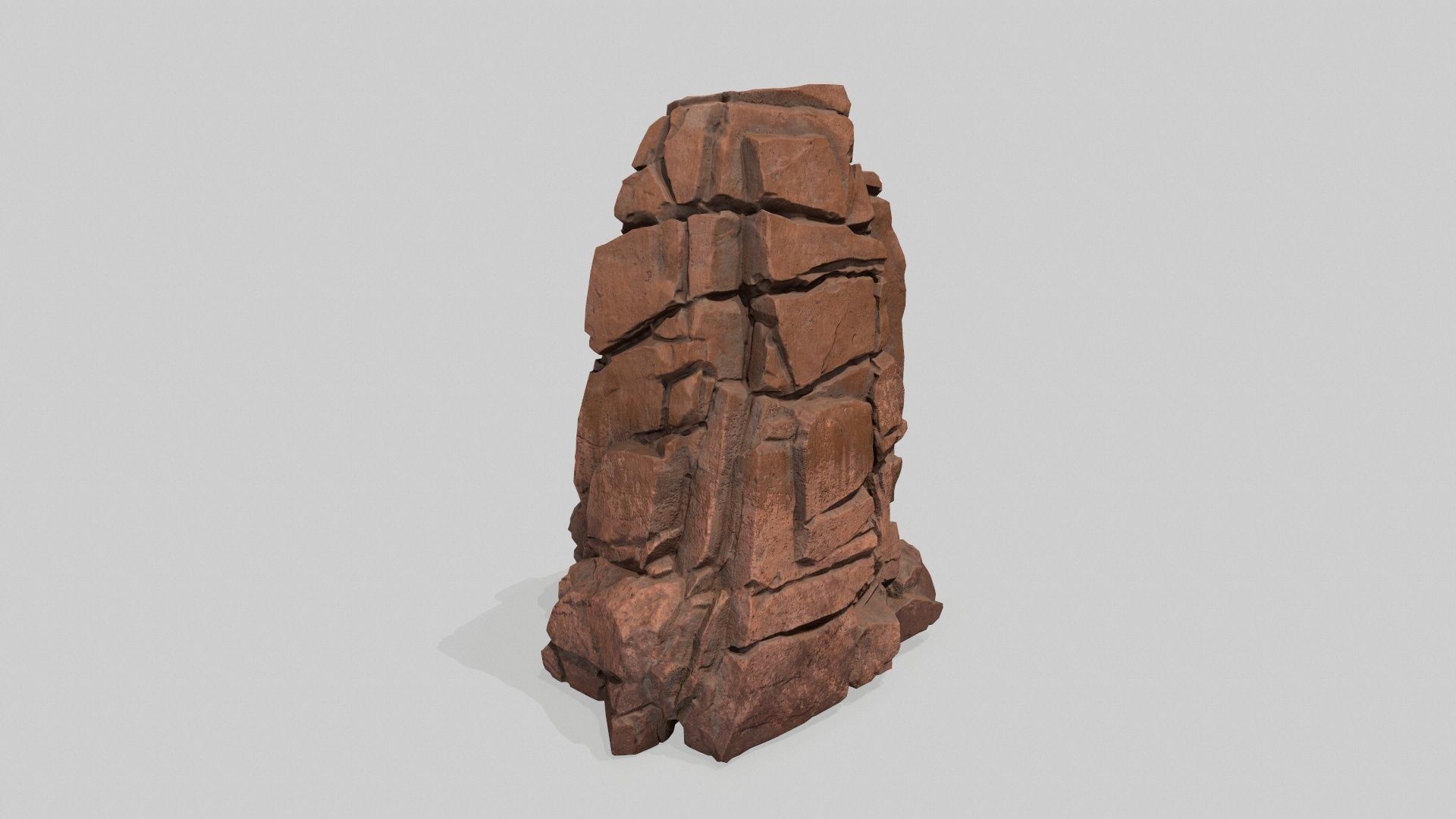 desert rock Low-poly 3D model_9