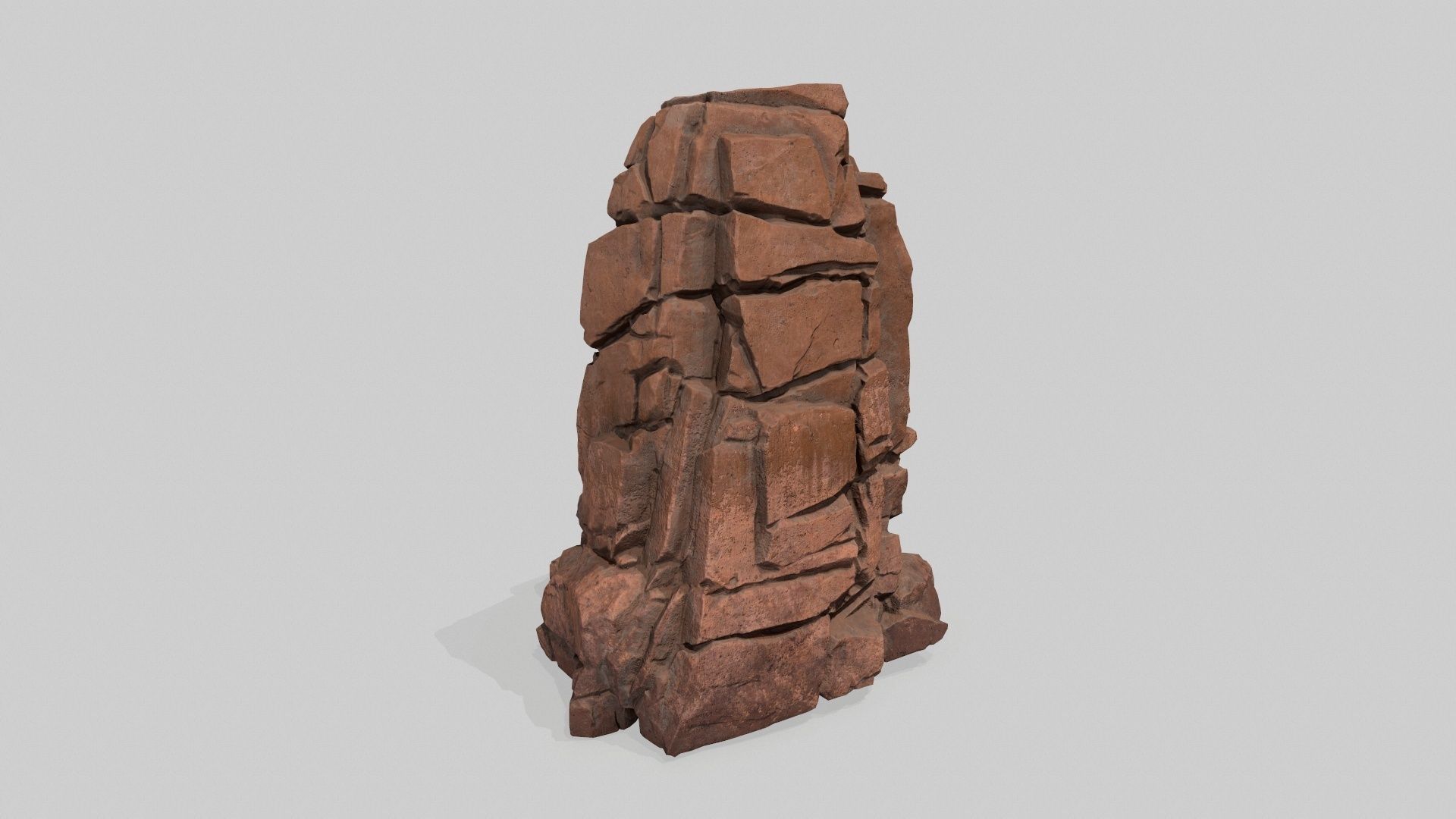 desert rock Low-poly 3D model_2