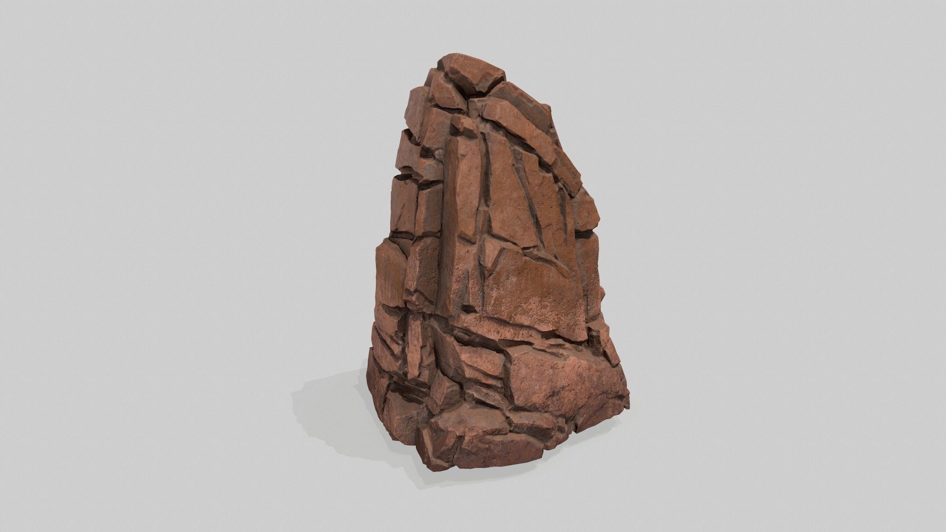 desert rock Low-poly 3D model_7