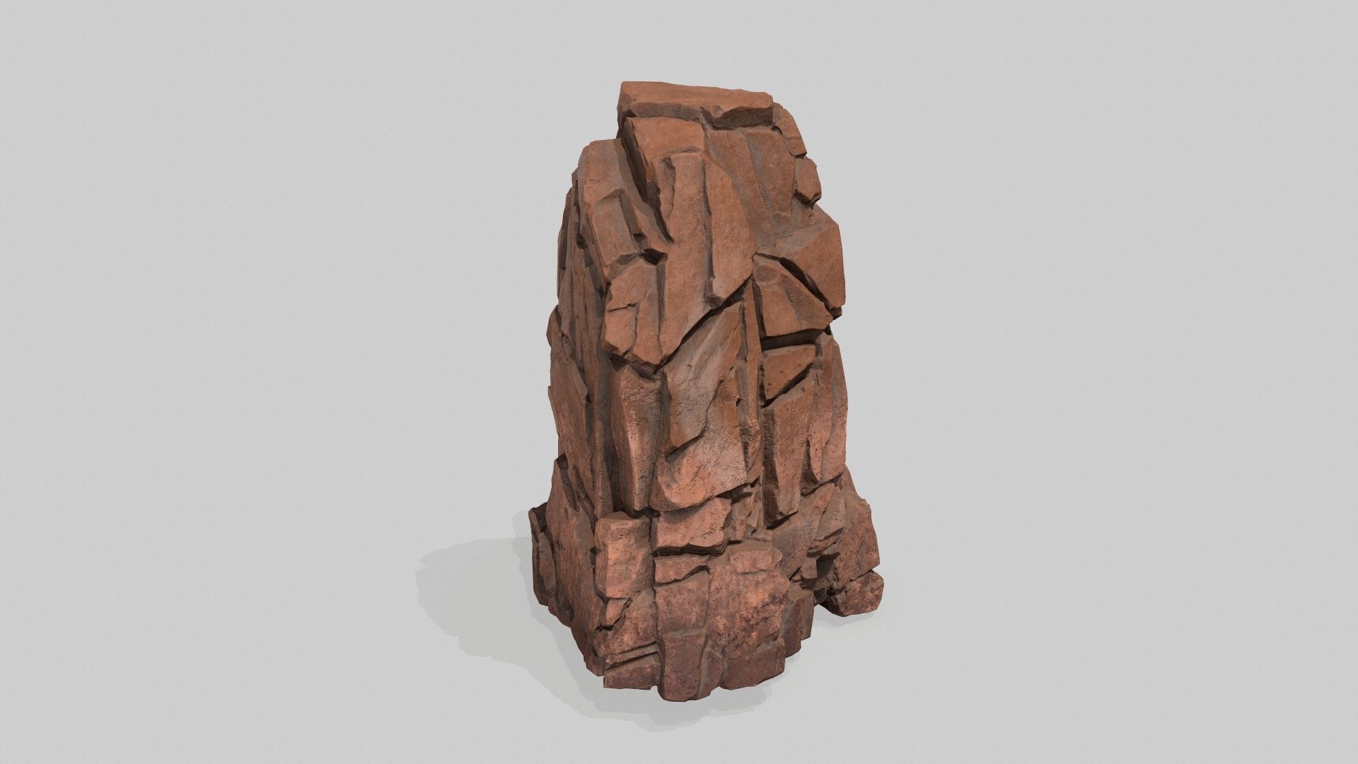 desert rock Low-poly 3D model_5