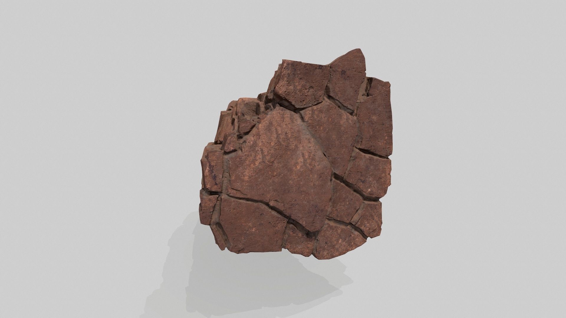 desert rock Low-poly 3D model_10