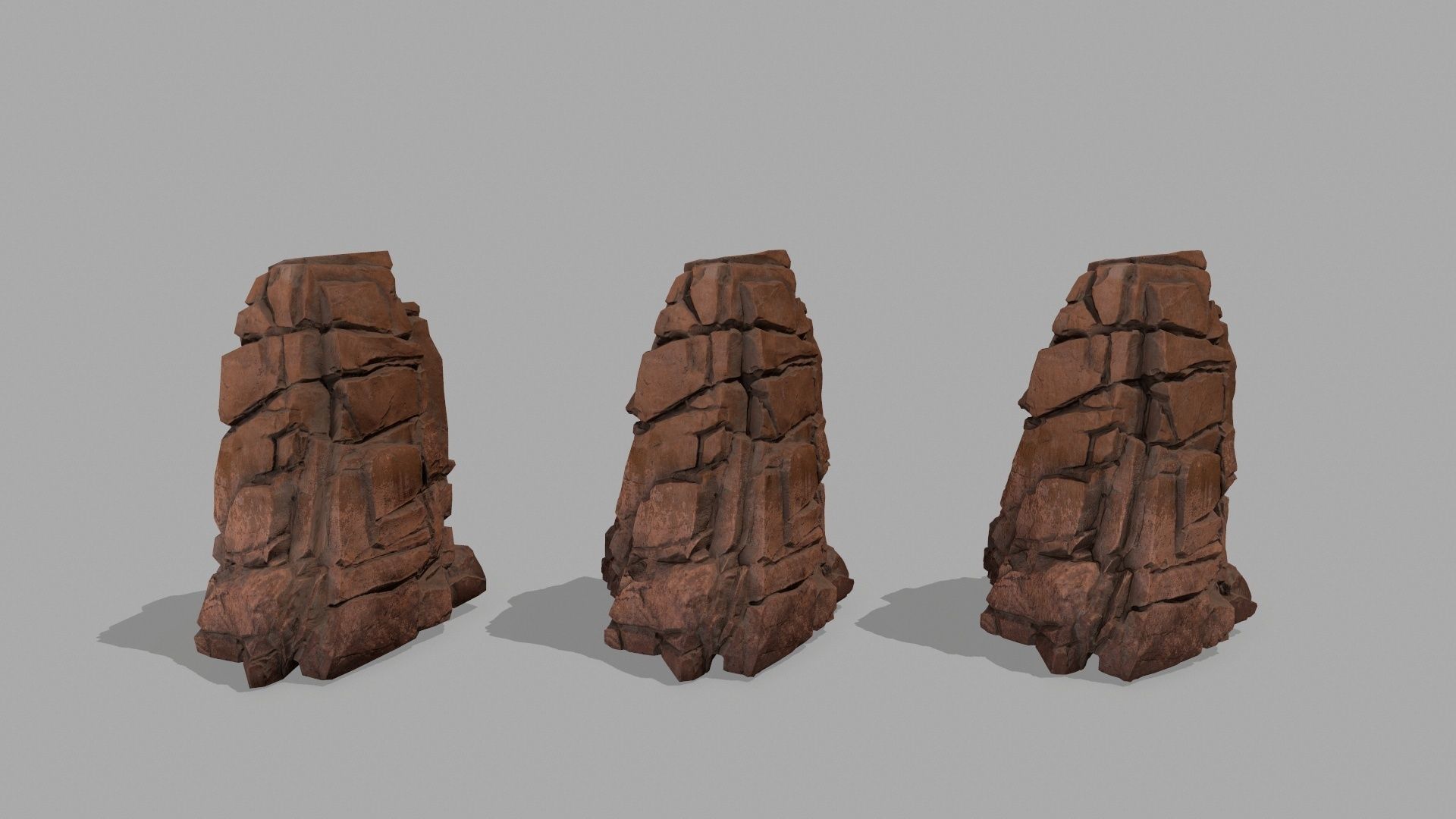 desert rock Low-poly 3D model_12