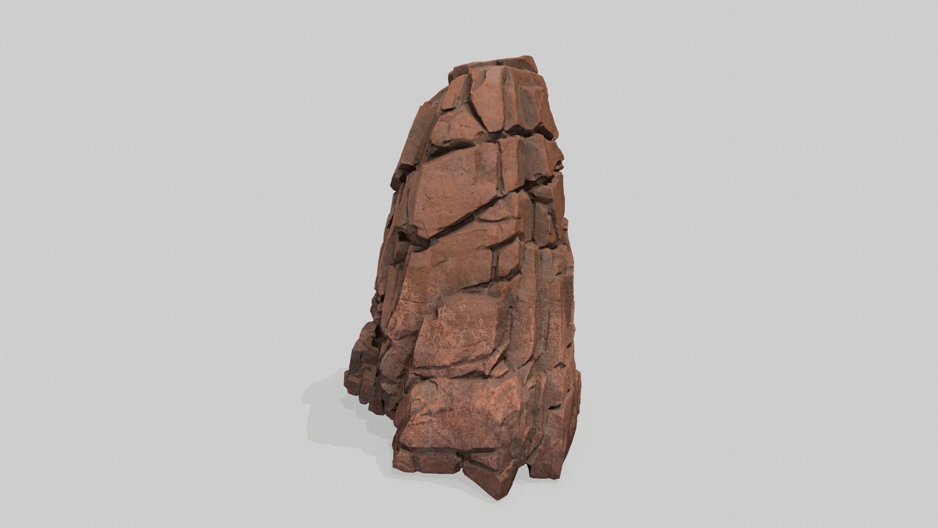 desert rock Low-poly 3D model_3