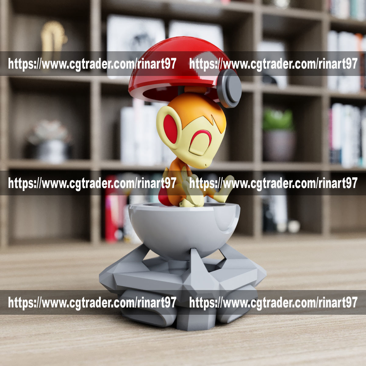 Chimchar in the lab from pokemon 3D print model_2