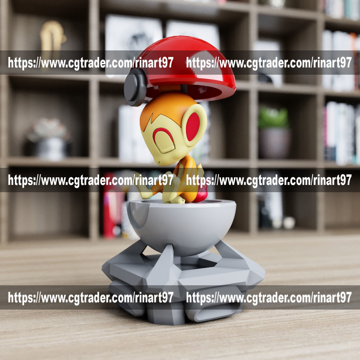 Chimchar in the lab from pokemon 3D print model_7