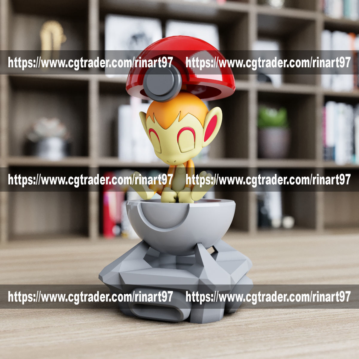 Chimchar in the lab from pokemon 3D print model_5