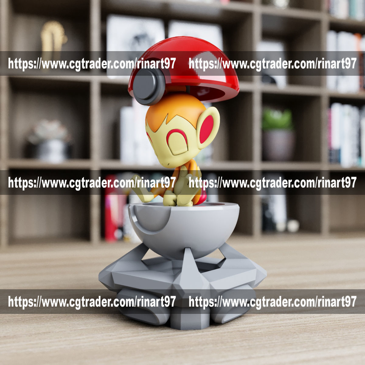 Chimchar in the lab from pokemon 3D print model_6